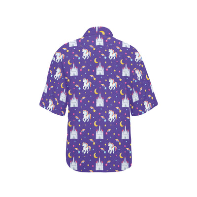 Unicorn Casttle Women's Hawaiian Shirt