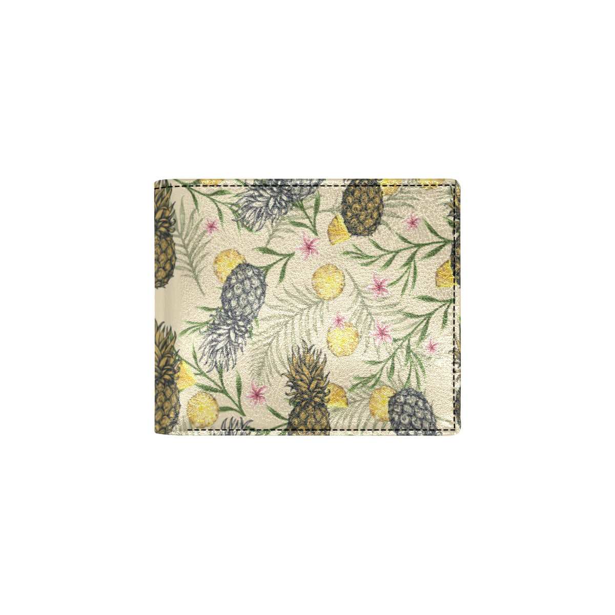 Pineapple Pattern Print Design PP012 Men's ID Card Wallet