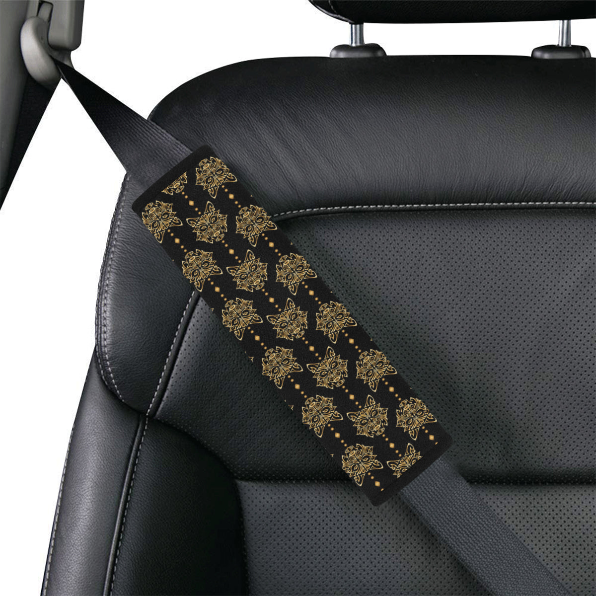 Aztec Wolf Pattern Print Design 04 Car Seat Belt Cover