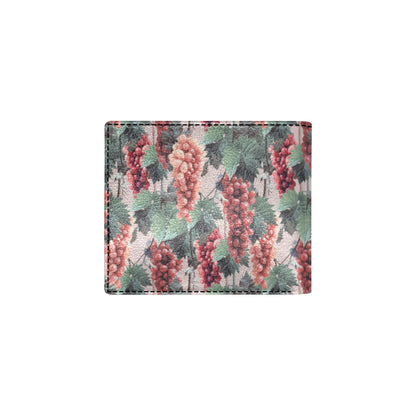 Grape Pattern Print Design GP01 Men's ID Card Wallet