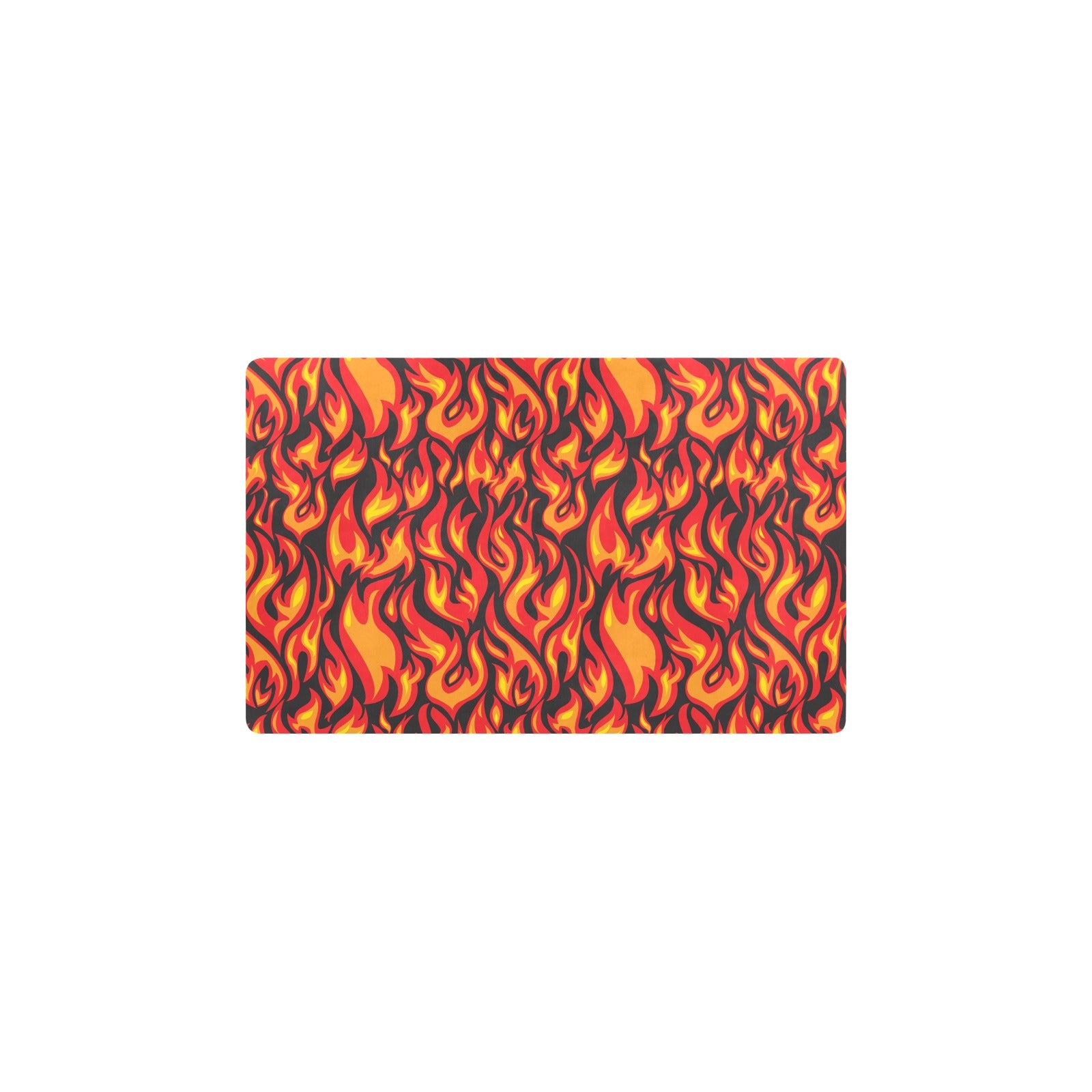 Flame Fire Print Pattern Kitchen Mat
