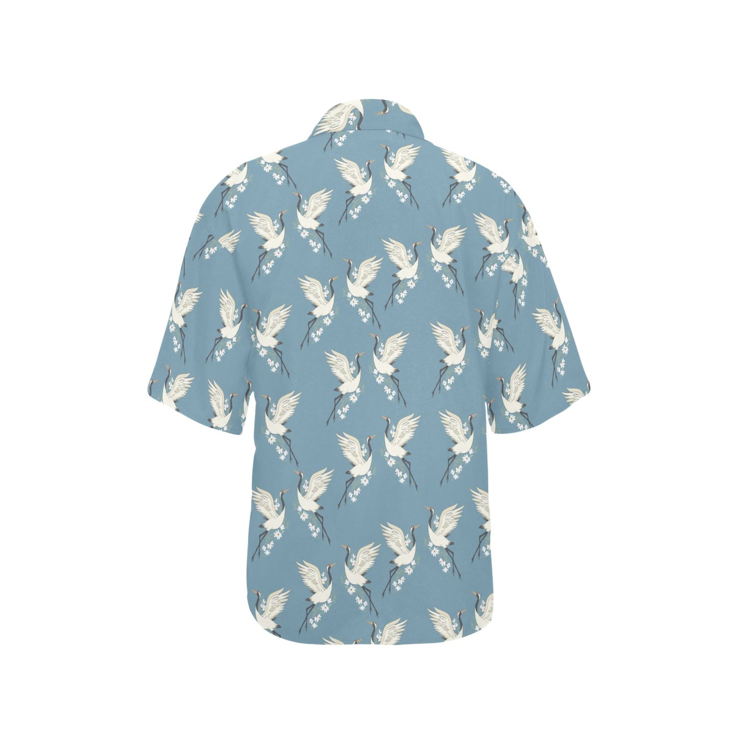 Crane Pattern Print Design 05 Women's Hawaiian Shirt