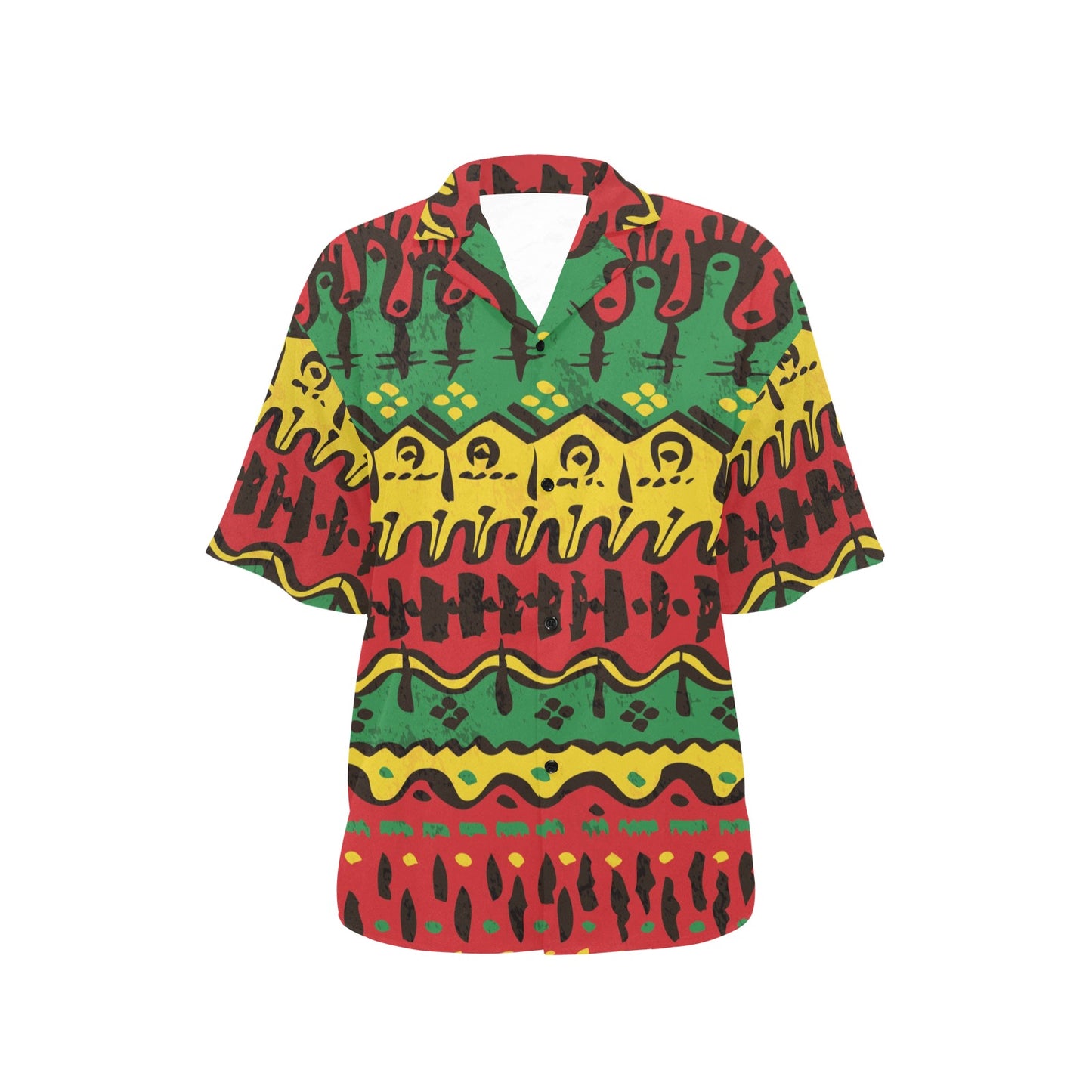 Rasta Pattern Print Design A01 Women's Hawaiian Shirt