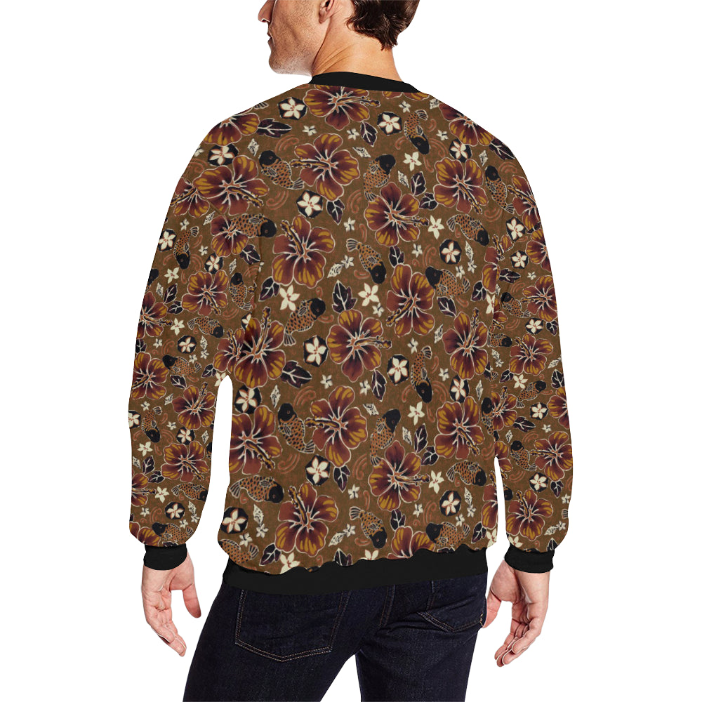 Hawaiian Themed Pattern Print Design H01 Men Long Sleeve Sweatshirt