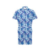 Hibiscus Pattern Print Design HB04 Men's Romper