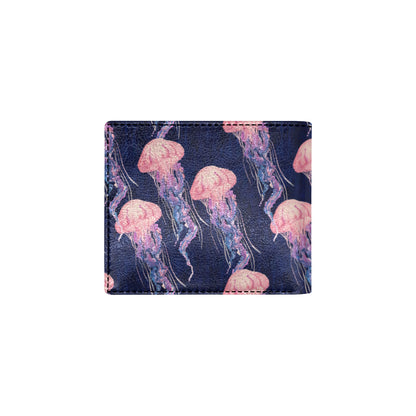Jellyfish Pattern Print Design 03 Men's ID Card Wallet