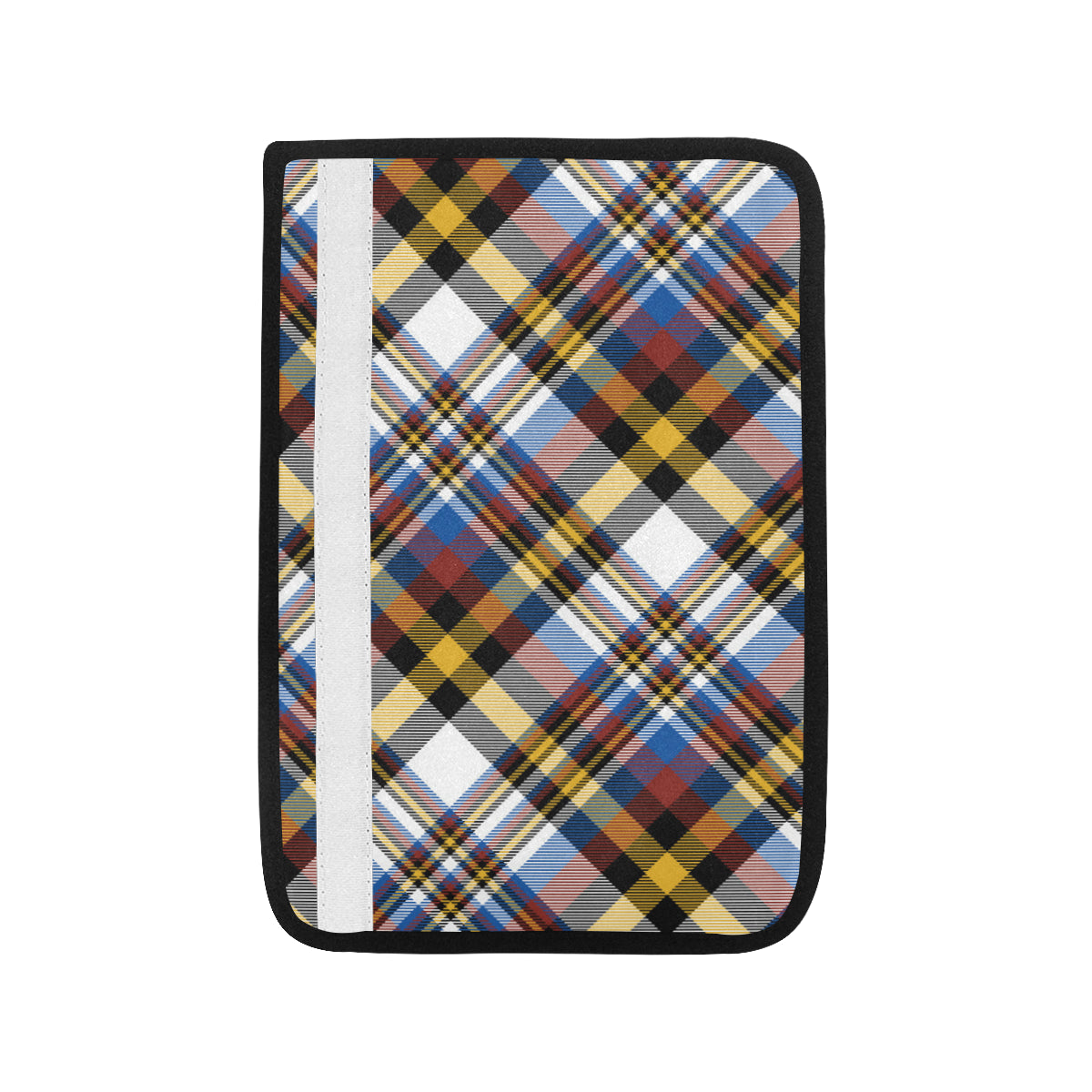 Madras Pattern Print Design 01 Car Seat Belt Cover