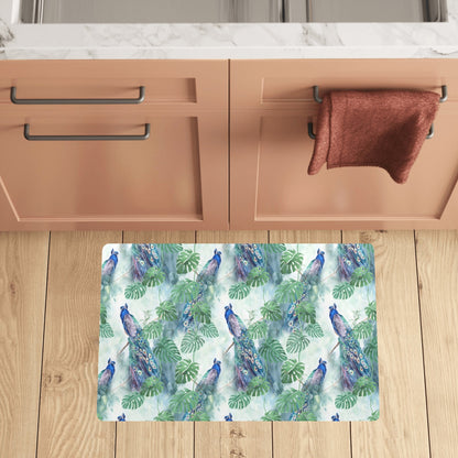 Peacock Pattern Print Design A02 Kitchen Mat