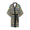 Camper Pattern Print Design 02 Women's Short Kimono