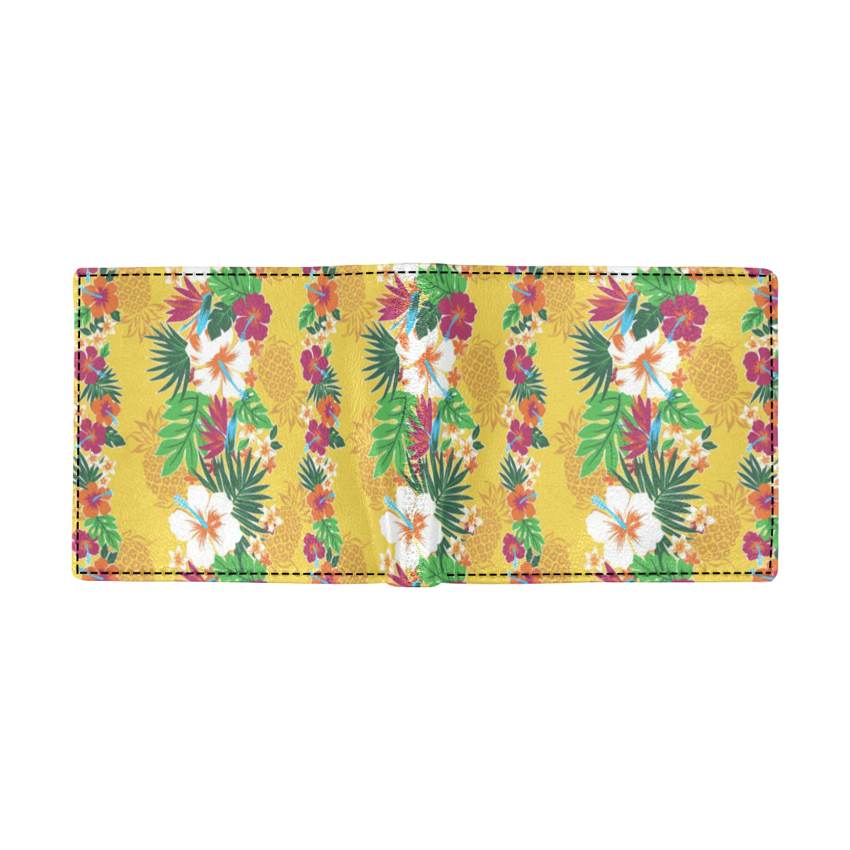 Hawaiian Themed Pattern Print Design H09 Men's ID Card Wallet