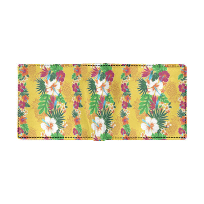 Hawaiian Themed Pattern Print Design H09 Men's ID Card Wallet