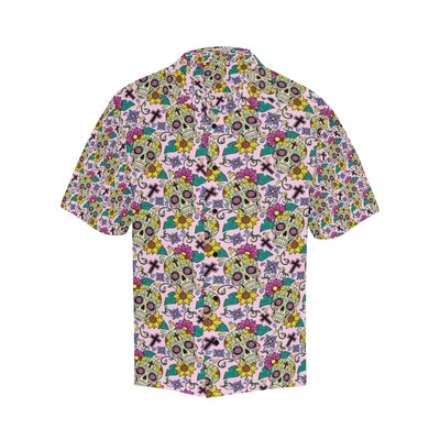 Sugar Skull Print Design LKS307 Men's Hawaiian Shirt