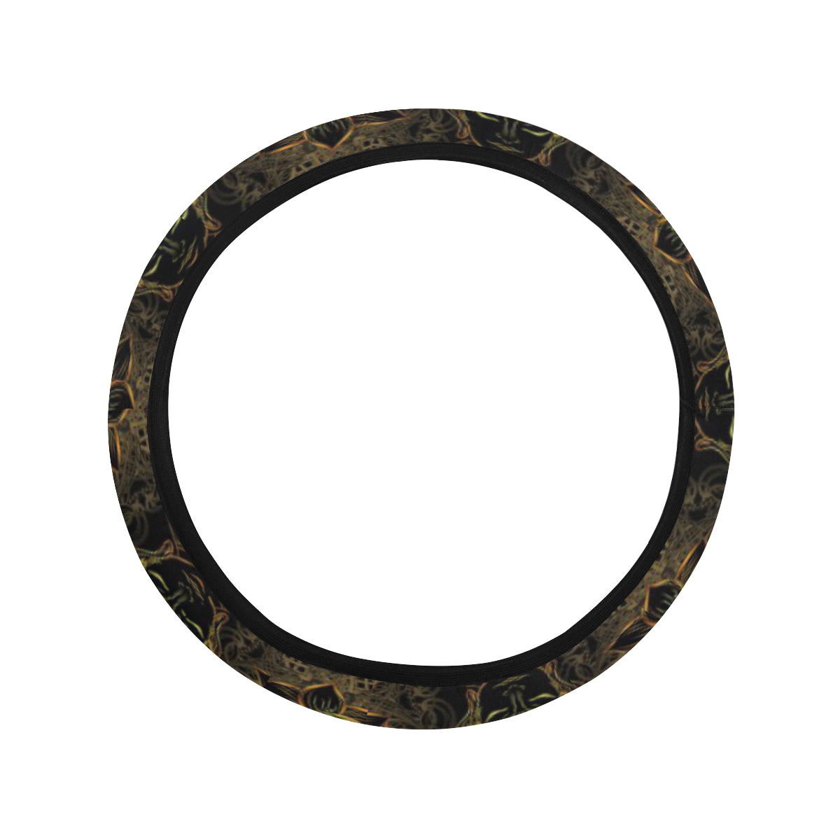 Buddha Pattern Print Design 03 Steering Wheel Cover with Elastic Edge
