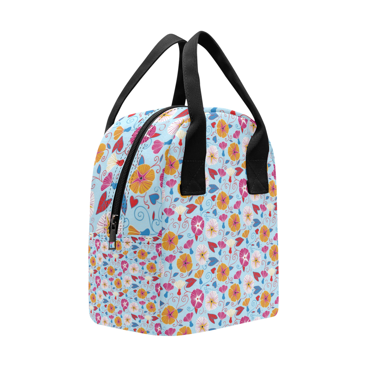 Morning Glory Pattern Print Design MG06 Insulated Lunch Bag
