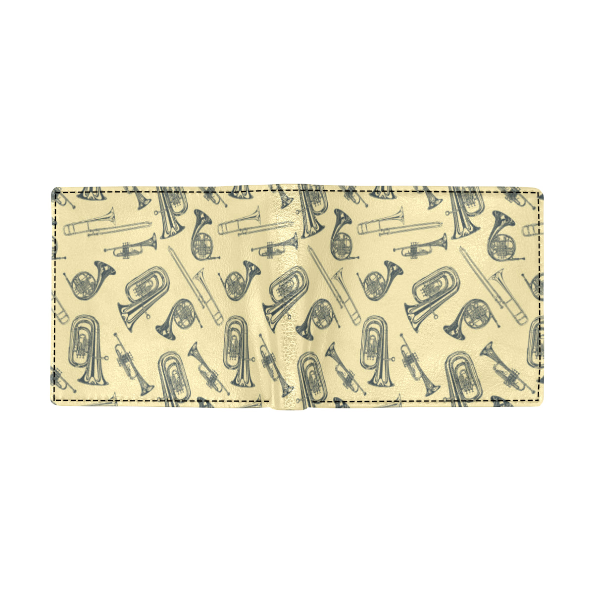 Tuba Pattern Print Design 01 Men's ID Card Wallet