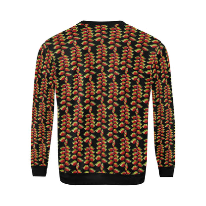 Heliconia Pattern Print Design HL05 Men Long Sleeve Sweatshirt