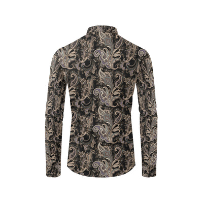 Paisley Mandala Design Print Men's Long Sleeve Shirt