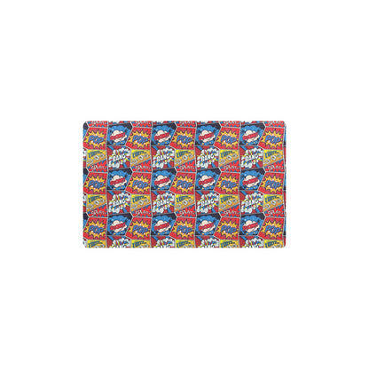 Comic Book Pattern Print Design 03 Kitchen Mat