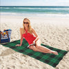 Tartan Green Print Design LKS302 Beach Towel 32" x 71"