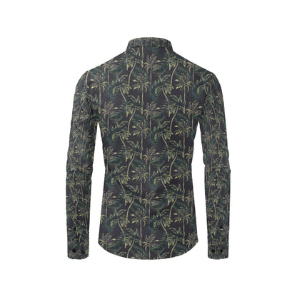 Palm Tree Background Design Print Men's Long Sleeve Shirt