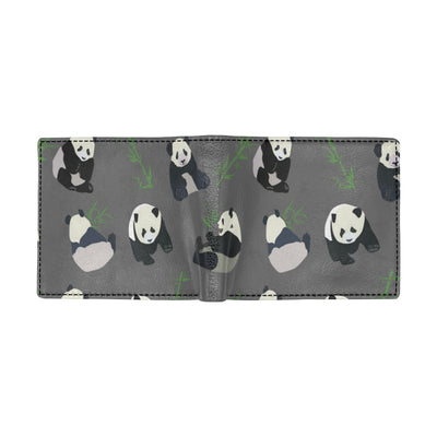 Panda Pattern Print Design A06 Men's ID Card Wallet