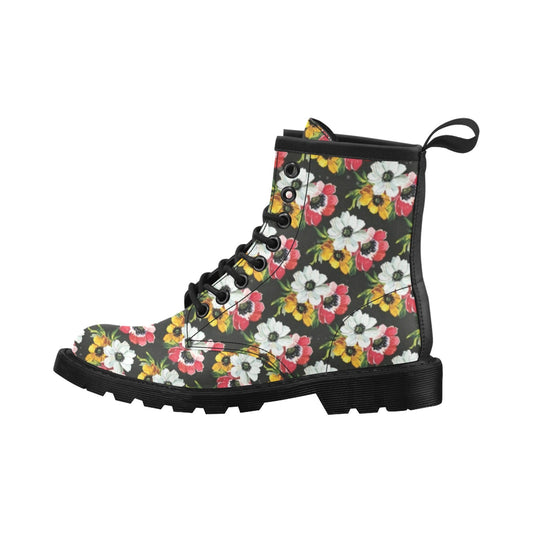 Anemone Pattern Print Design AM07 Women's Boots