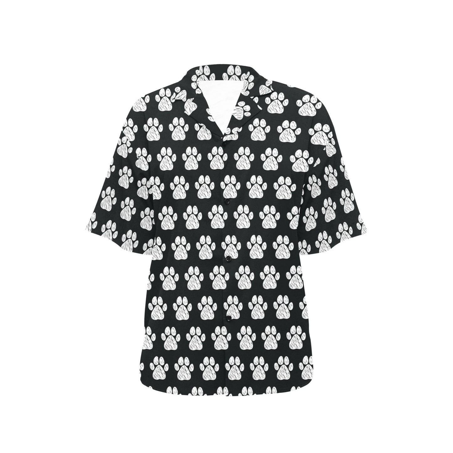 Paw Pattern Print Design A02 Women's Hawaiian Shirt