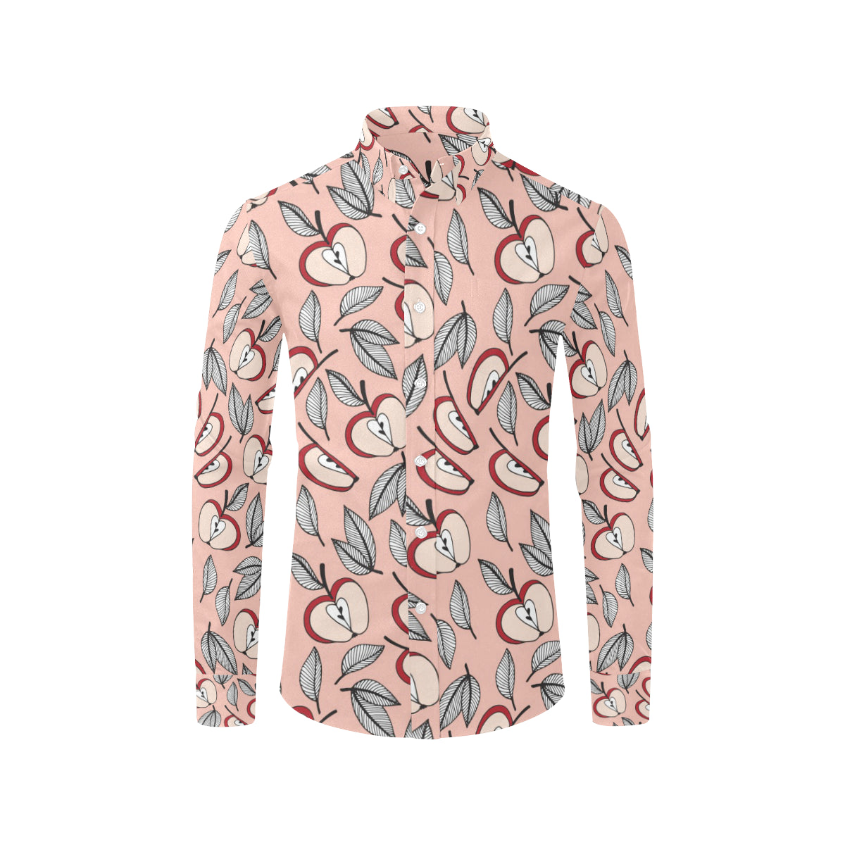 Apple Pattern Print Design AP04 Men's Long Sleeve Shirt