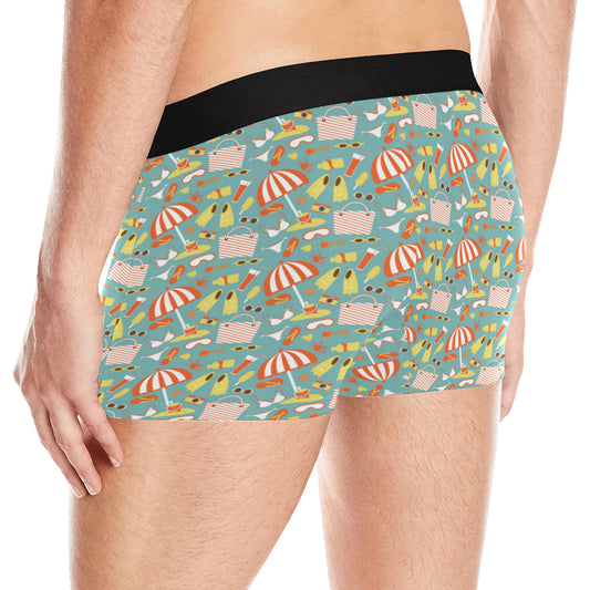 Beach Scene Pattern Print Design 02 Men's Boxer Briefs