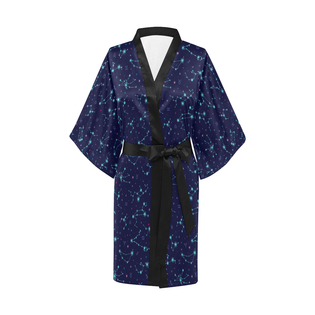 Constellation Pattern Print Design 01 Women's Short Kimono