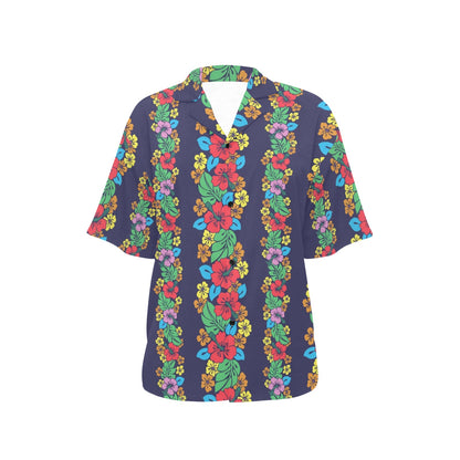 Hawaiian Themed Pattern Print Design H03 Women's Hawaiian Shirt