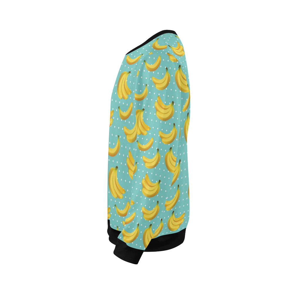 Banana Pattern Print Design BA02 Men Long Sleeve Sweatshirt