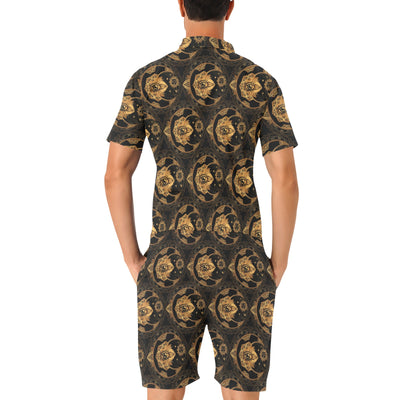 Sun Moon mandala Third eye Men's Romper