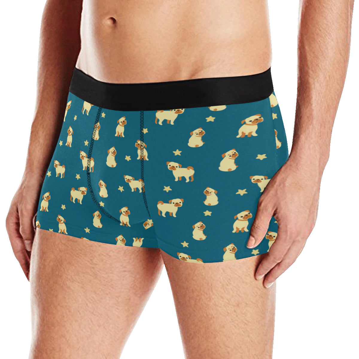 Pug Pattern Print Design A06 Men's Boxer Briefs