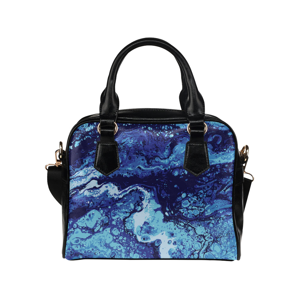 Ocean Liquid Pattern Print Design A03 Shoulder Handbag