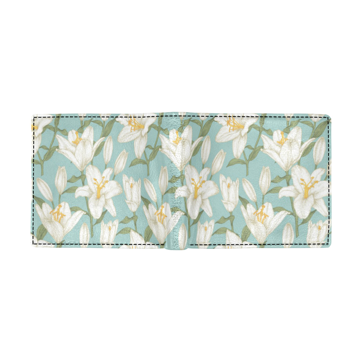 Lily Pattern Print Design LY09 Men's ID Card Wallet