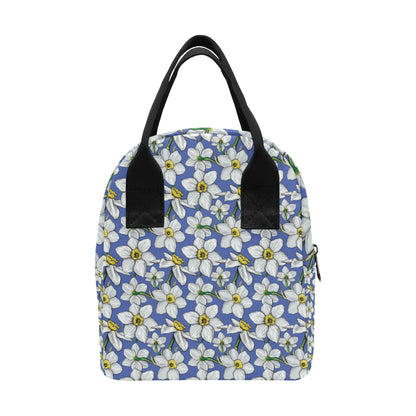 Daffodils Pattern Print Design DF08 Insulated Lunch Bag