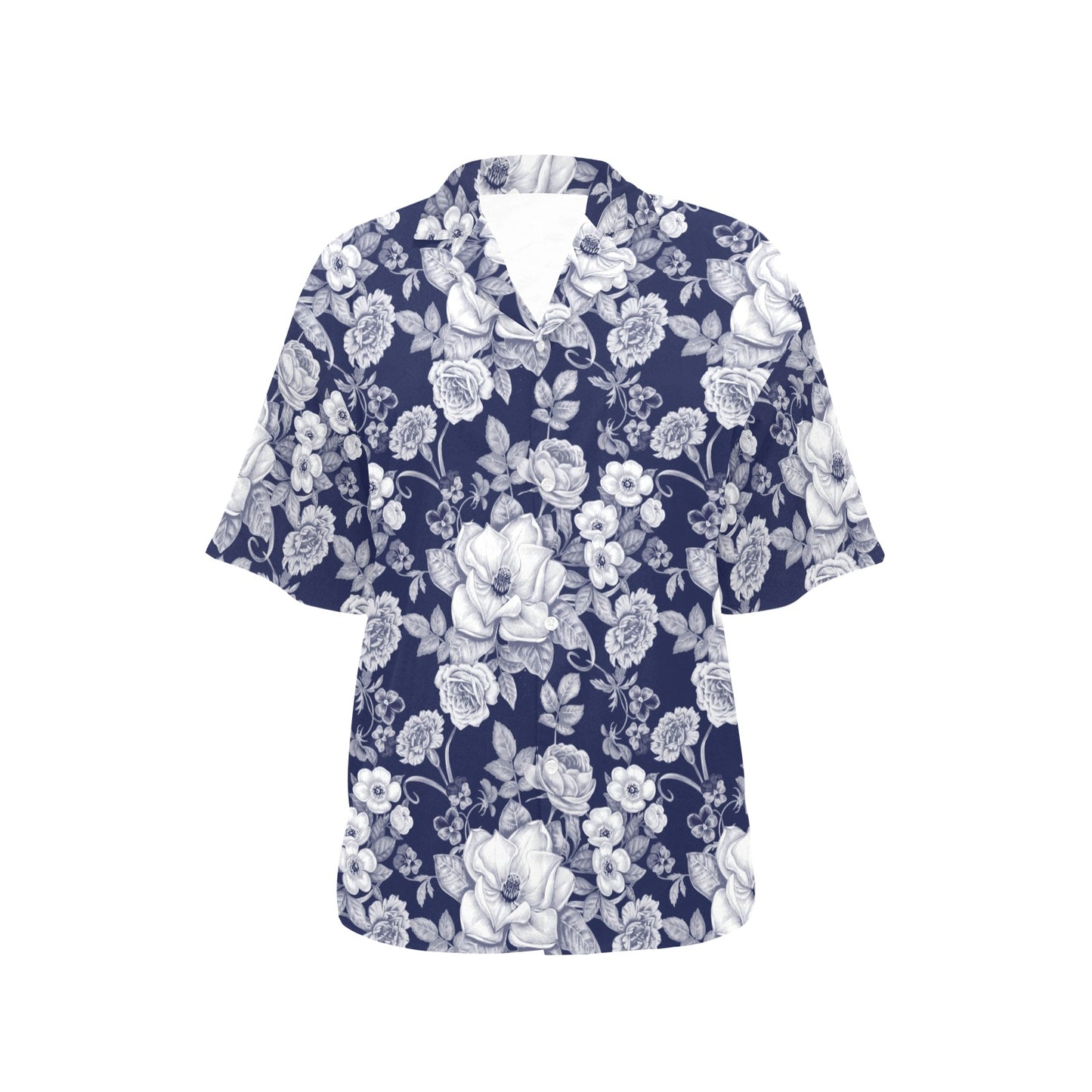 Floral Infrared Pattern Women's Hawaiian Shirt