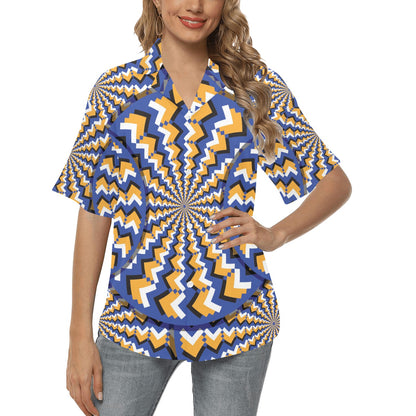 Optical illusion Pattern Print Design A01 Women's Hawaiian Shirt