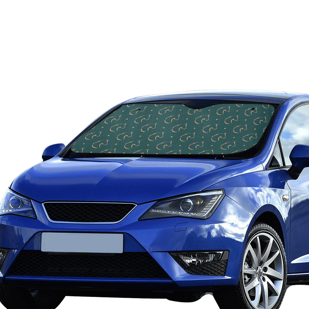 Horse Head Print Design LKS302 Car front Windshield Sun Shade
