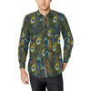 Peacock Feather Pattern Print Design A03 Men's Long Sleeve Shirt