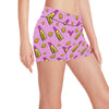 Lipstick Pattern Print Design LT03 Yoga Shorts