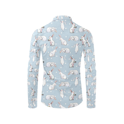Rabbit Pattern Print Design RB06 Men's Long Sleeve Shirt