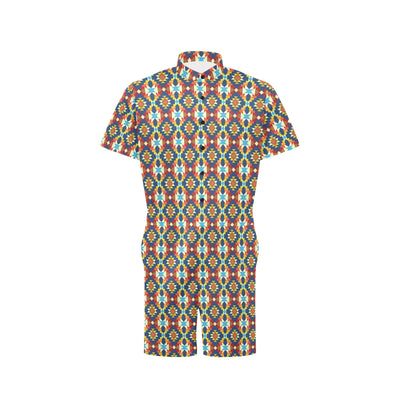 Aztec Pattern Print Design 01 Men's Romper