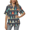 Tribal native american tent Aztec Women's Hawaiian Shirt