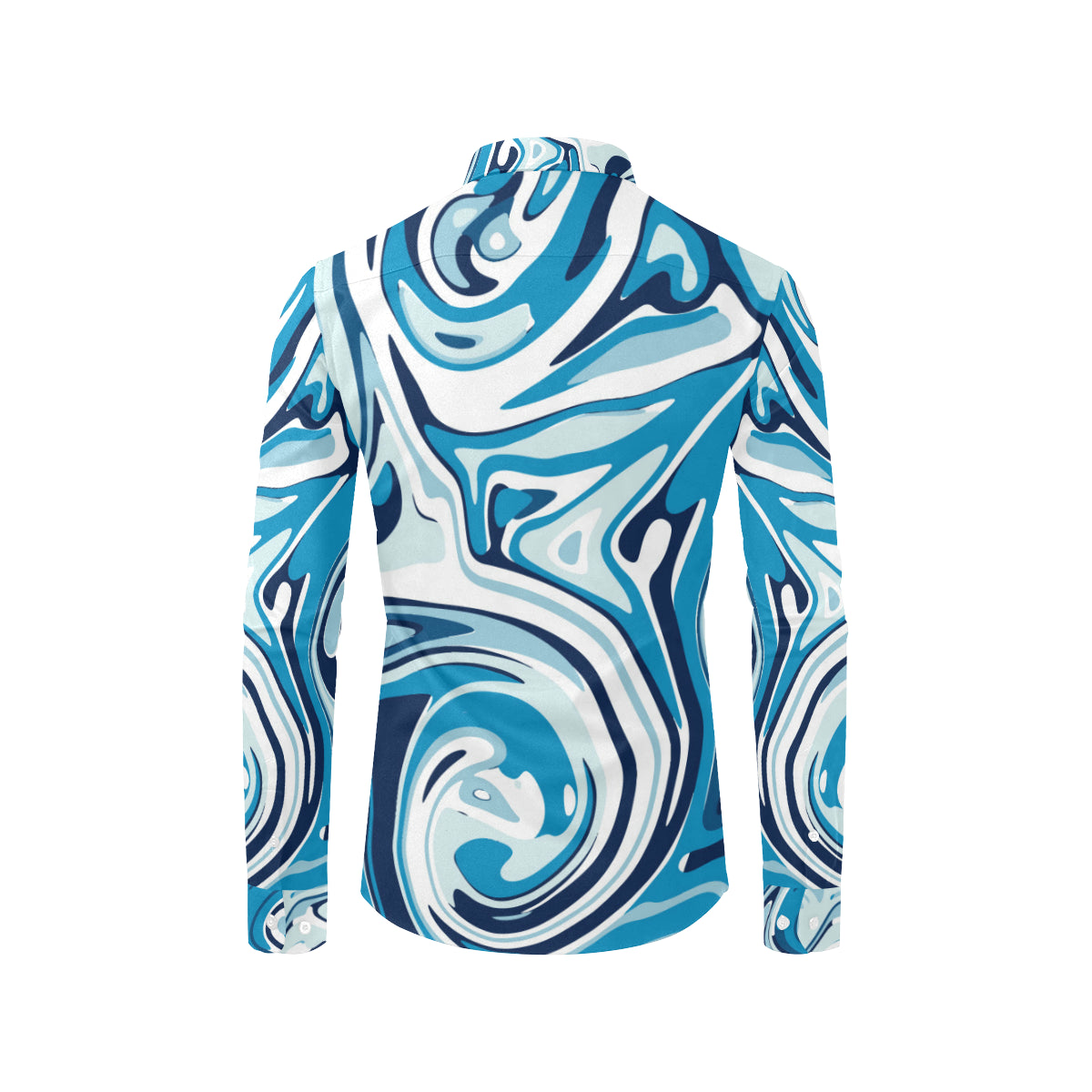 Liquid Pattern Print Design 05 Men's Long Sleeve Shirt