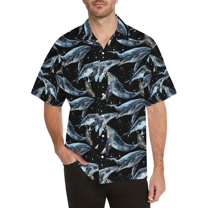 Humpback Whale Pattern Print Design 01 Men's Hawaiian Shirt