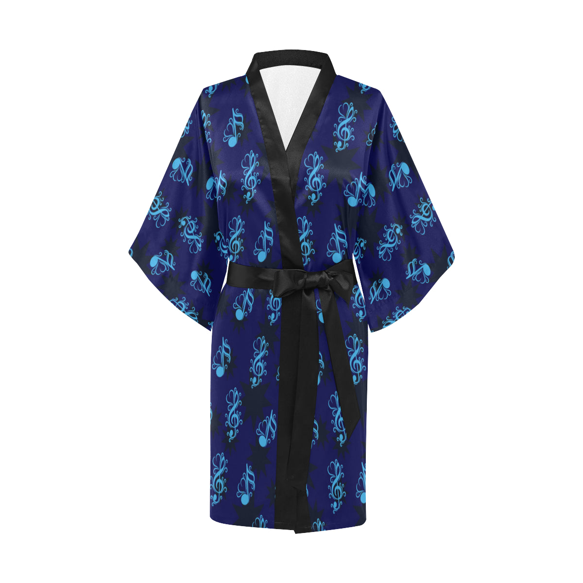 Music note Pattern Print Design A04 Women's Short Kimono