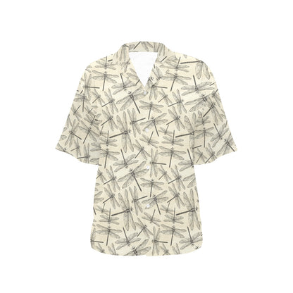 Dragonfly Print Design LKS402 Women's Hawaiian Shirt
