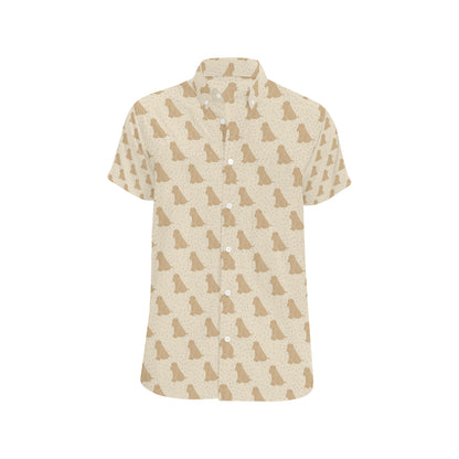 Chinese Shar Pei Pattern Print Design 01 Men's Short Sleeve Button Up Shirt